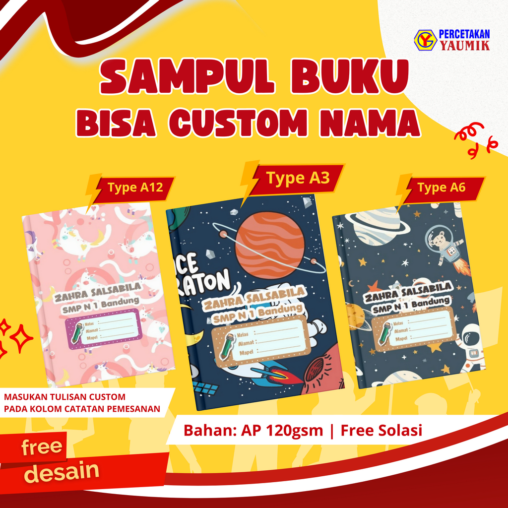 

SAMPUL BUKU PELAJARAN BISA CUSTOM NAMA ISI 10 PCS