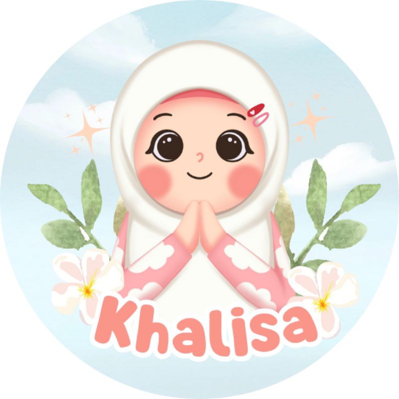 STIKER NAMA ANAK UNTUK BUKU SEKOLAH VERSI ANAK PEREMPUAN