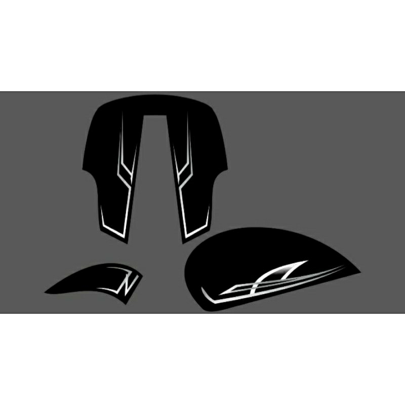 STRIPPING STICKER VESPA MATIC SPRINT / SPRINT S / PRIMAVERA MOTIF LIST TRANSPARAN TERBARU