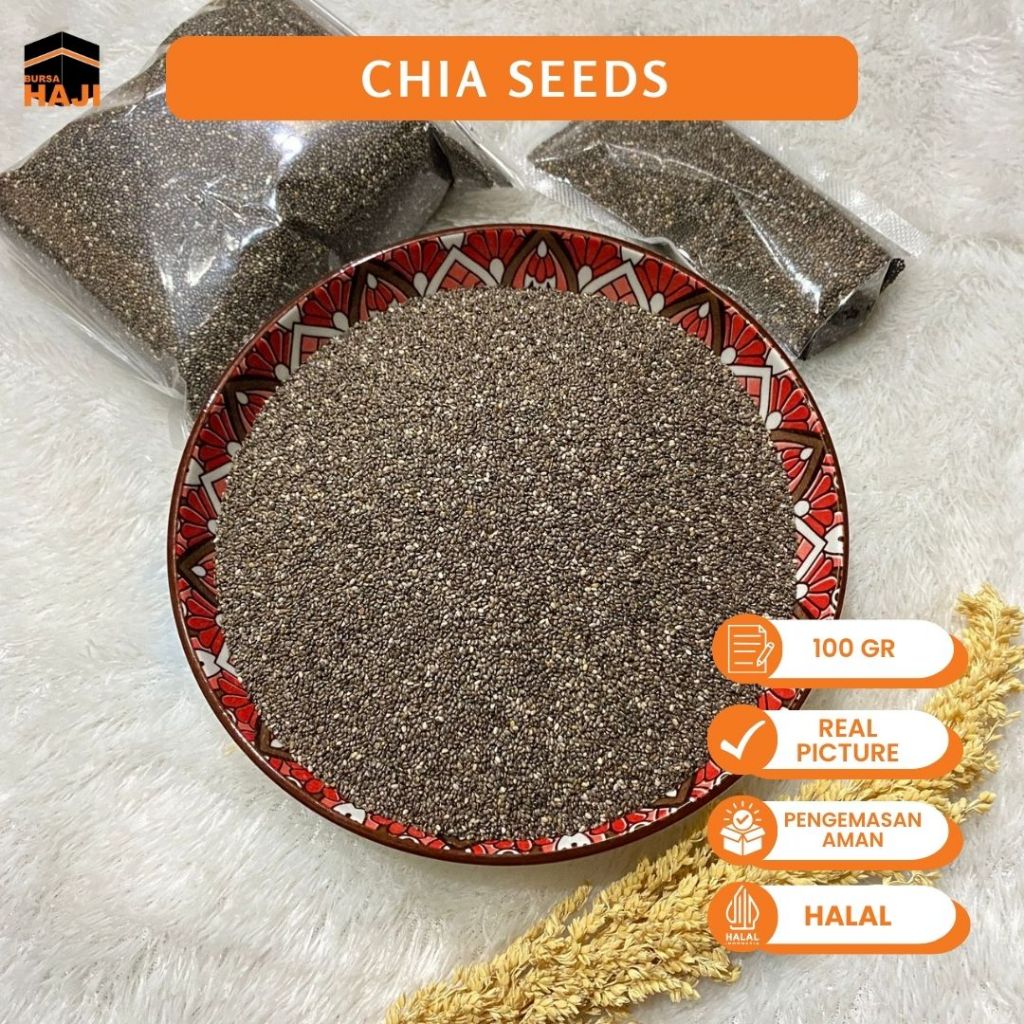 

ORGANIC BLACK CHIA SEED 100gr KAYA PROTEIN, OMEGA 3 dan OMEGA 6 COCOK UNTUK DIET - CHIA SEED ORGANIC 100GR