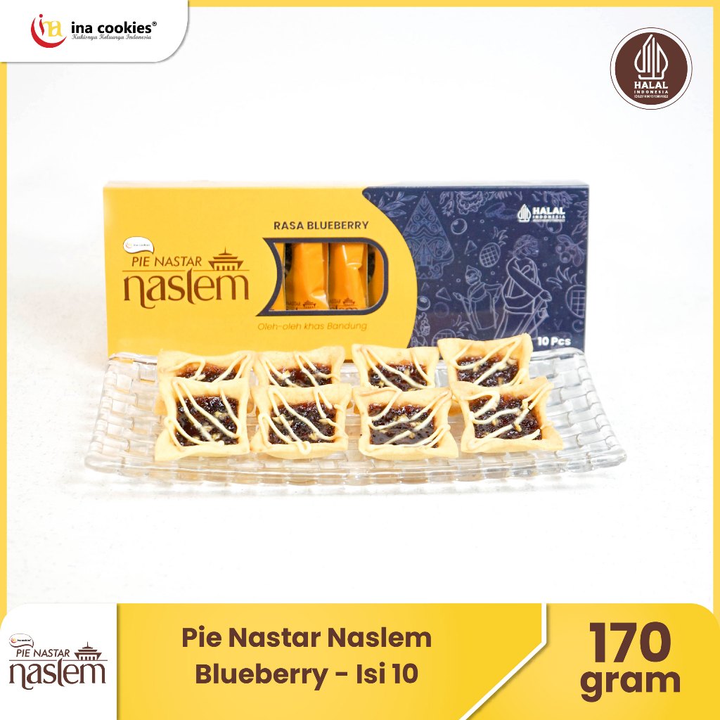 

Pie Nastar Naslem Blueberry isi 10 pcs Oleh-Oleh Bandung by Ina Cookies