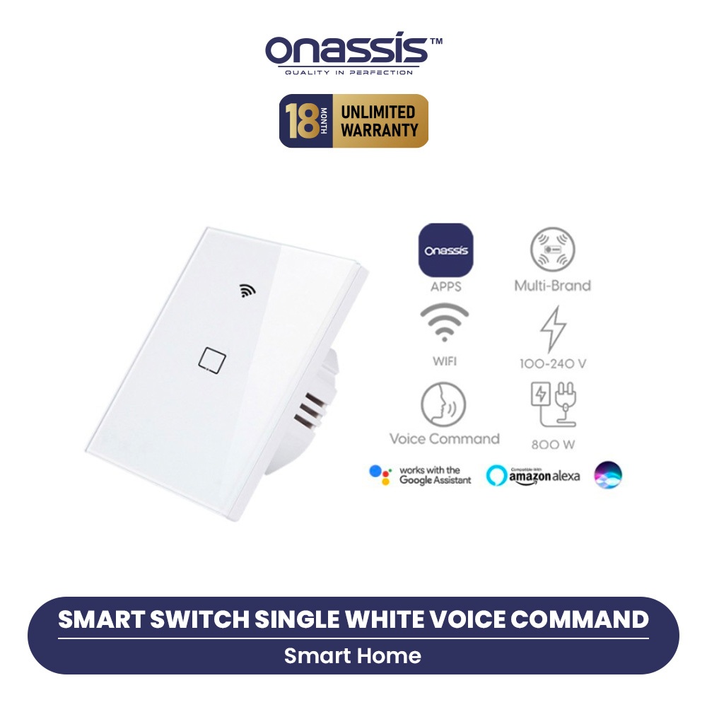 Othentica Smart Switch Single White Voice Command