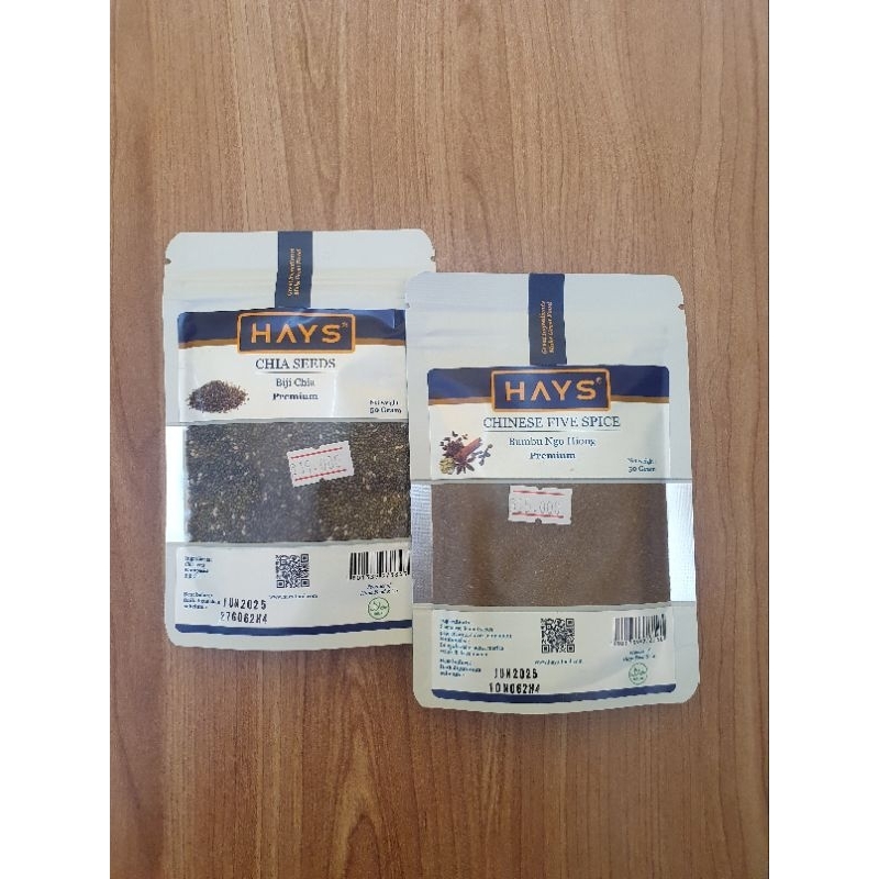 

Hays Chia Seeds Dan bumbu Ngo hiong 50gr