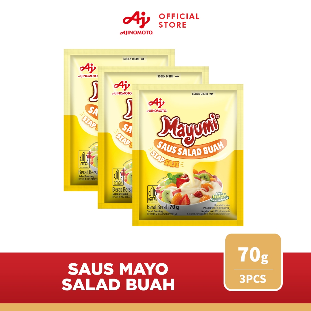 

MAYUMI® Mayonaise Saus Salad Buah 70g (3 pcs)