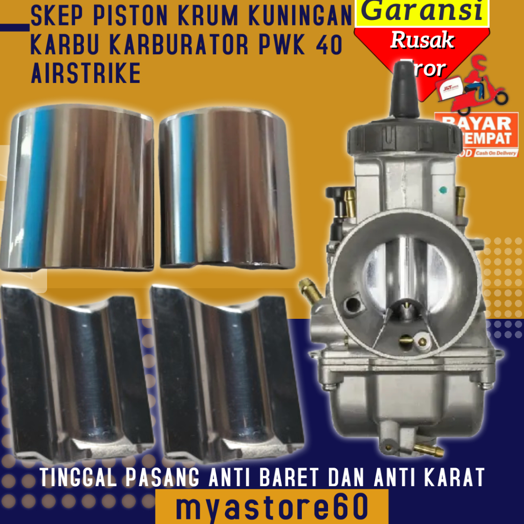Skep Sekep Piston Karburator Karbu Keihin Crom Krum Kuningan Sparepart Daleman Carburator Carbu PWK4