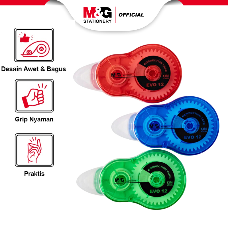 

M&G "EVO" Correction Tape Tip Ex Pita Koreksi 12M*5mm