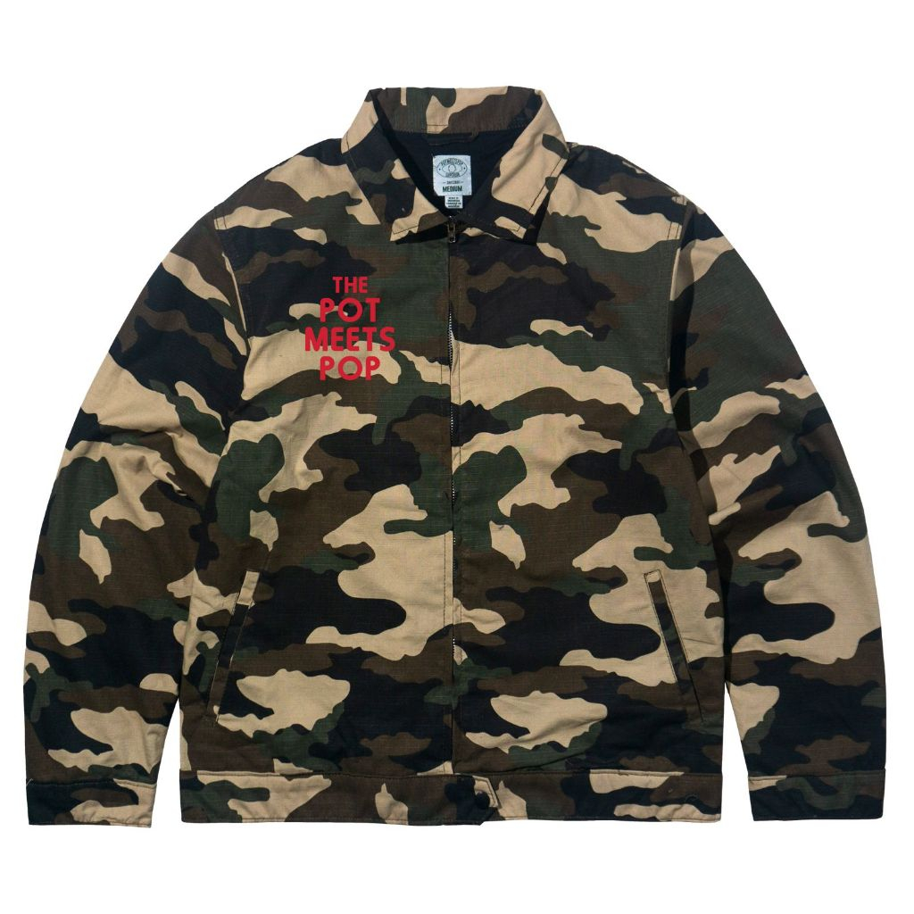 Pot Meets Pop Jaket - Herrer Work Jacket Woodland Camo Ss24 - Jacket