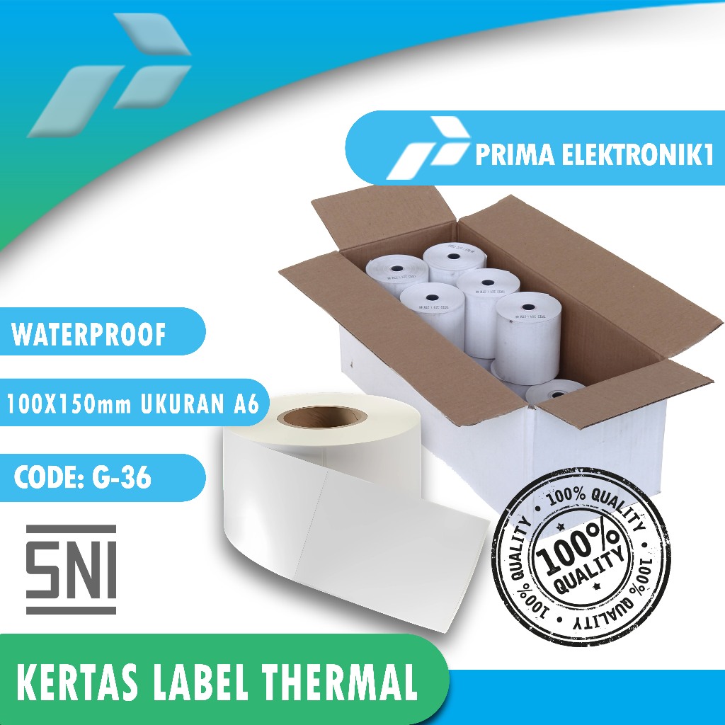 

Label Kertas Barcode 100x150mm Isi 500pcs Tebal Premium Waterproof Tidak Luntur Lem Kuat Grosir PE 1