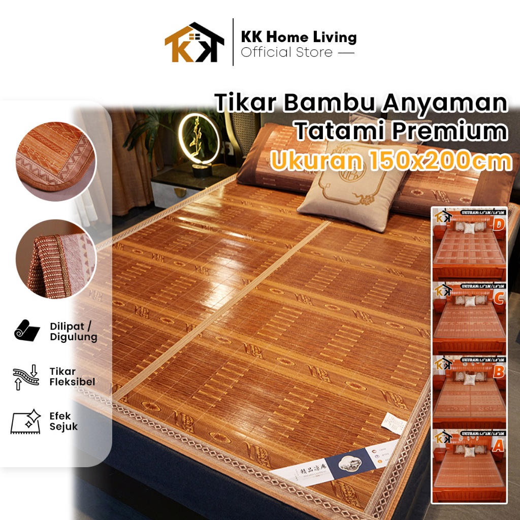 (KK) Tikar Bambu TATAMI / TIkar Lipat Bambu Tatami 2Ukuran HIGH QUALITY 5Motif