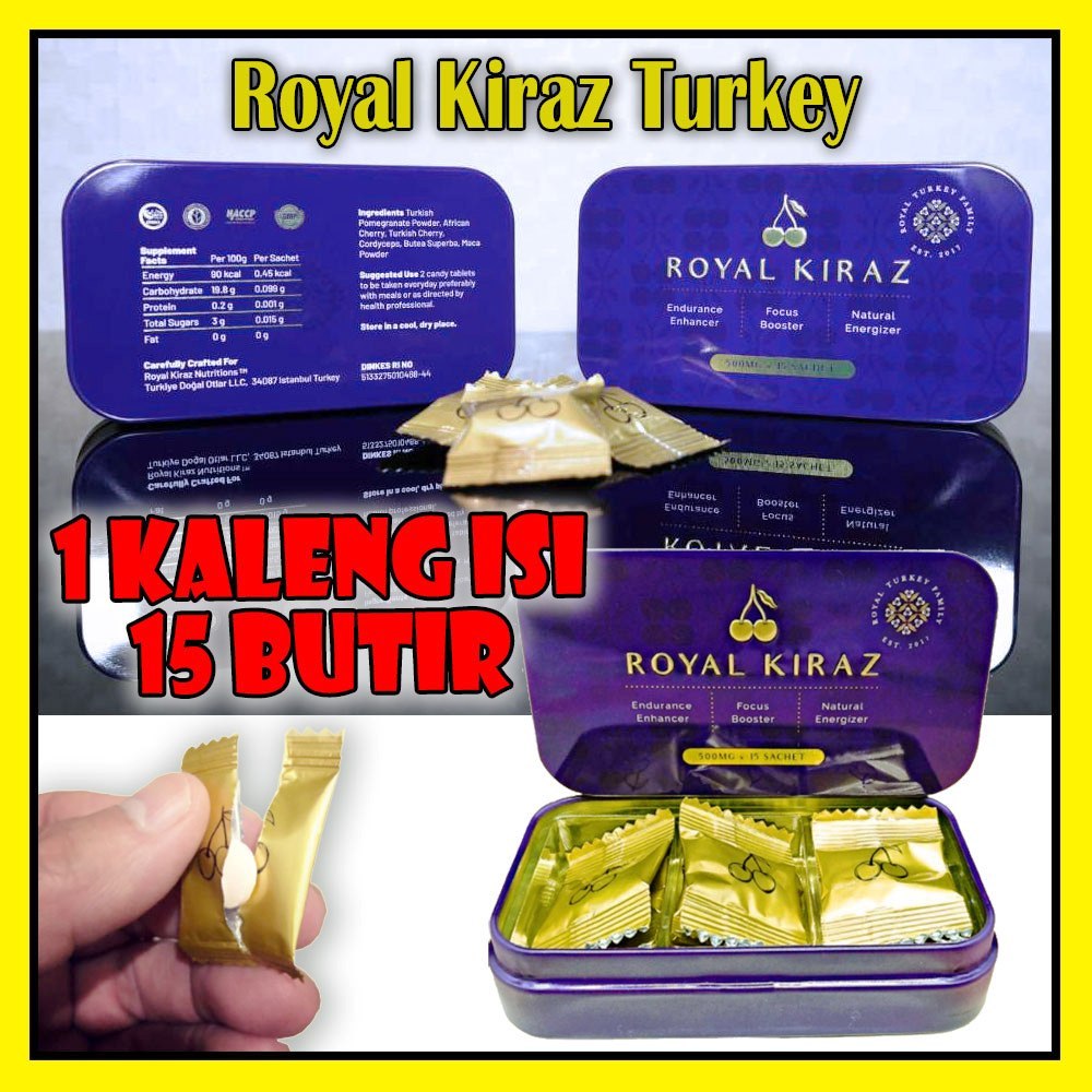 

ROYAL KIRAZ TURKI ORIGINAL UNTUK SEMUA PENYAKIT 15 Sachet - Produk Viral Sudah Terbukti - Bonus Kopi Kesehatan Setiap Pembelian