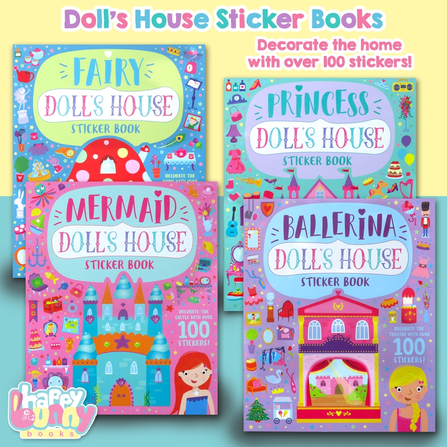 Mermaid/Ballerina/Fairy/Princess Doll's House Sticker Book (Decorate The Palace With Over 100 Sticke