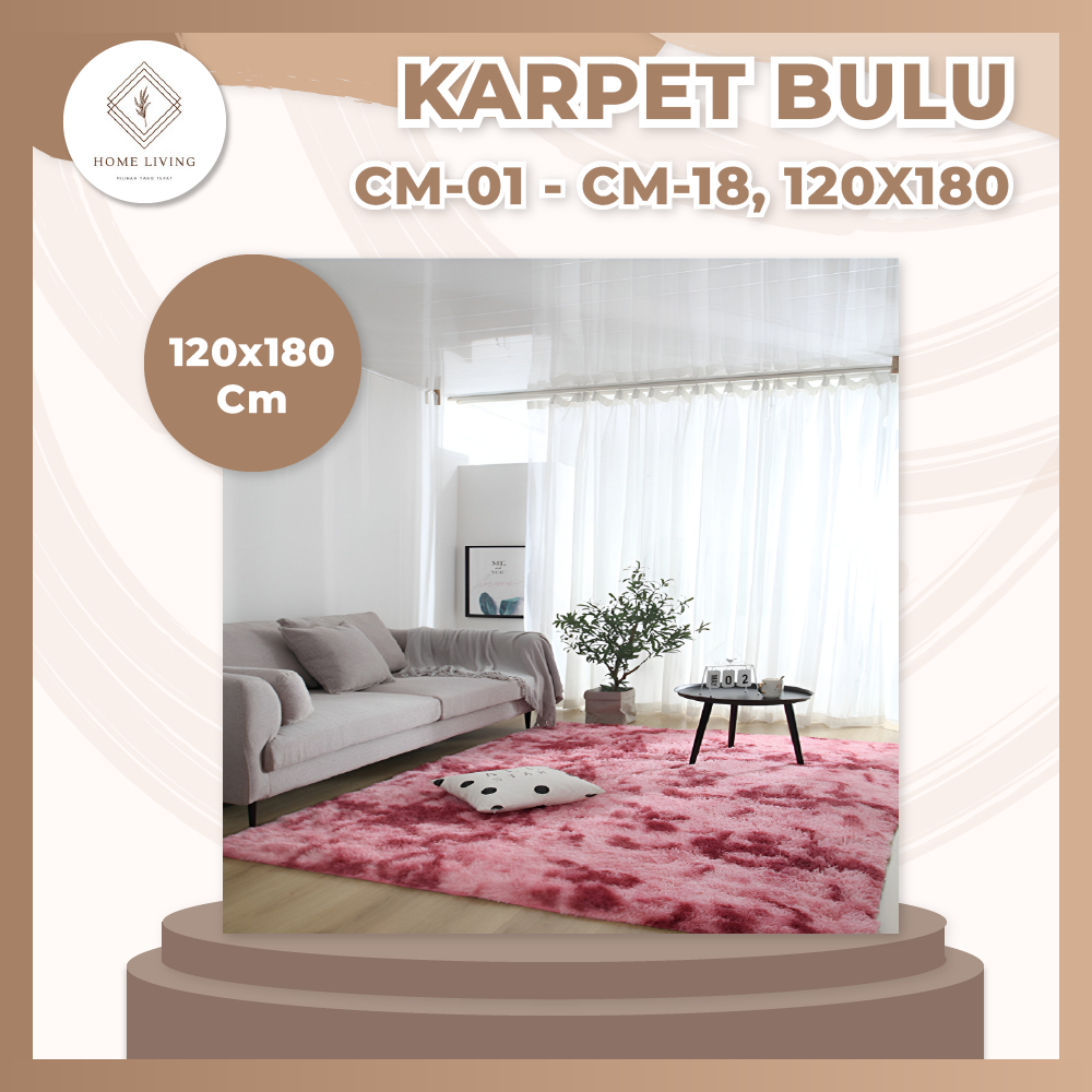 Karpet bulu Anti Selip 120x180cm kualitas premium motif daun karpet lantai Karpet Rumah Tangga