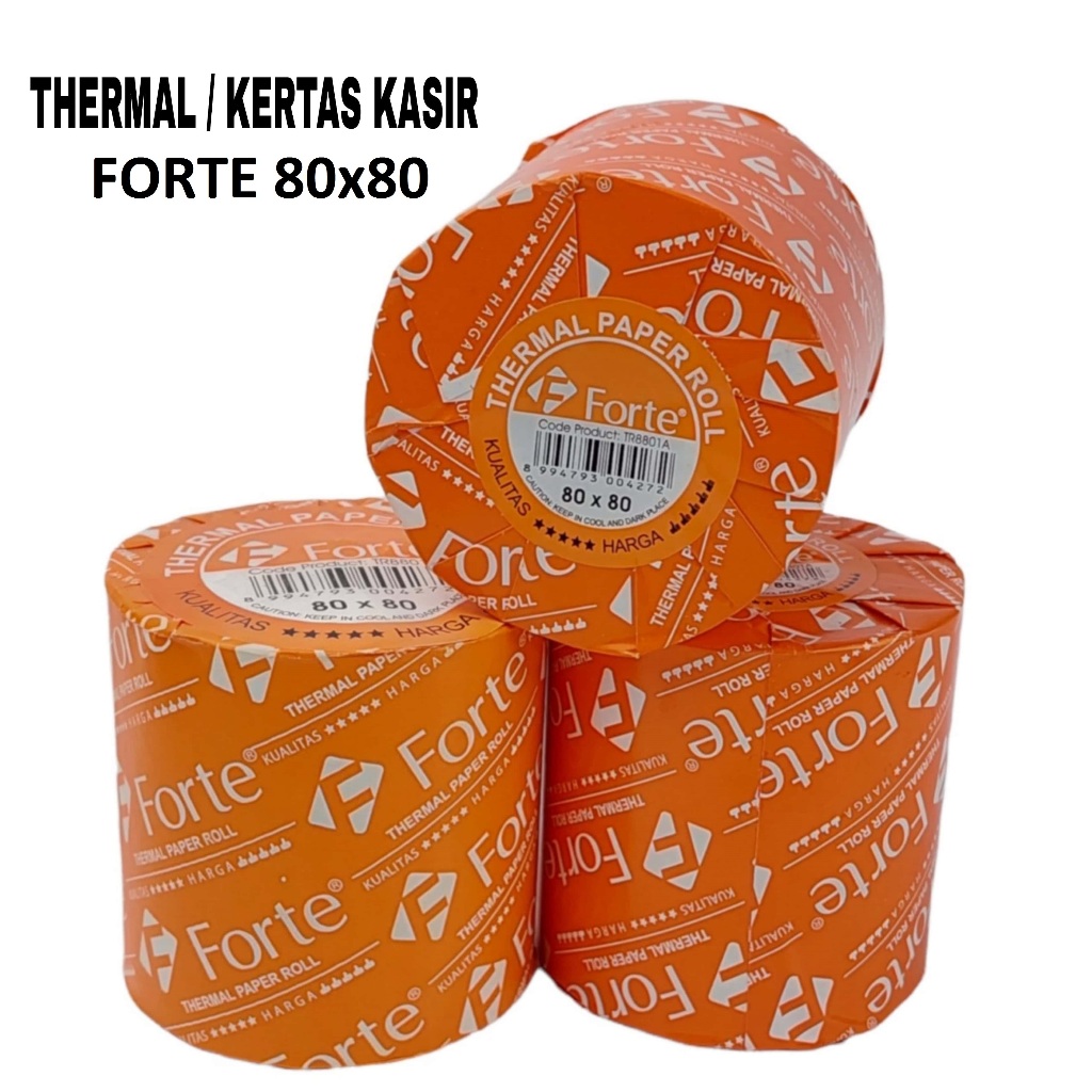 FORTE Thermal Paper 80x80 / FORTE Kertas Kasir EDC Struk Bon POS sales 80x80