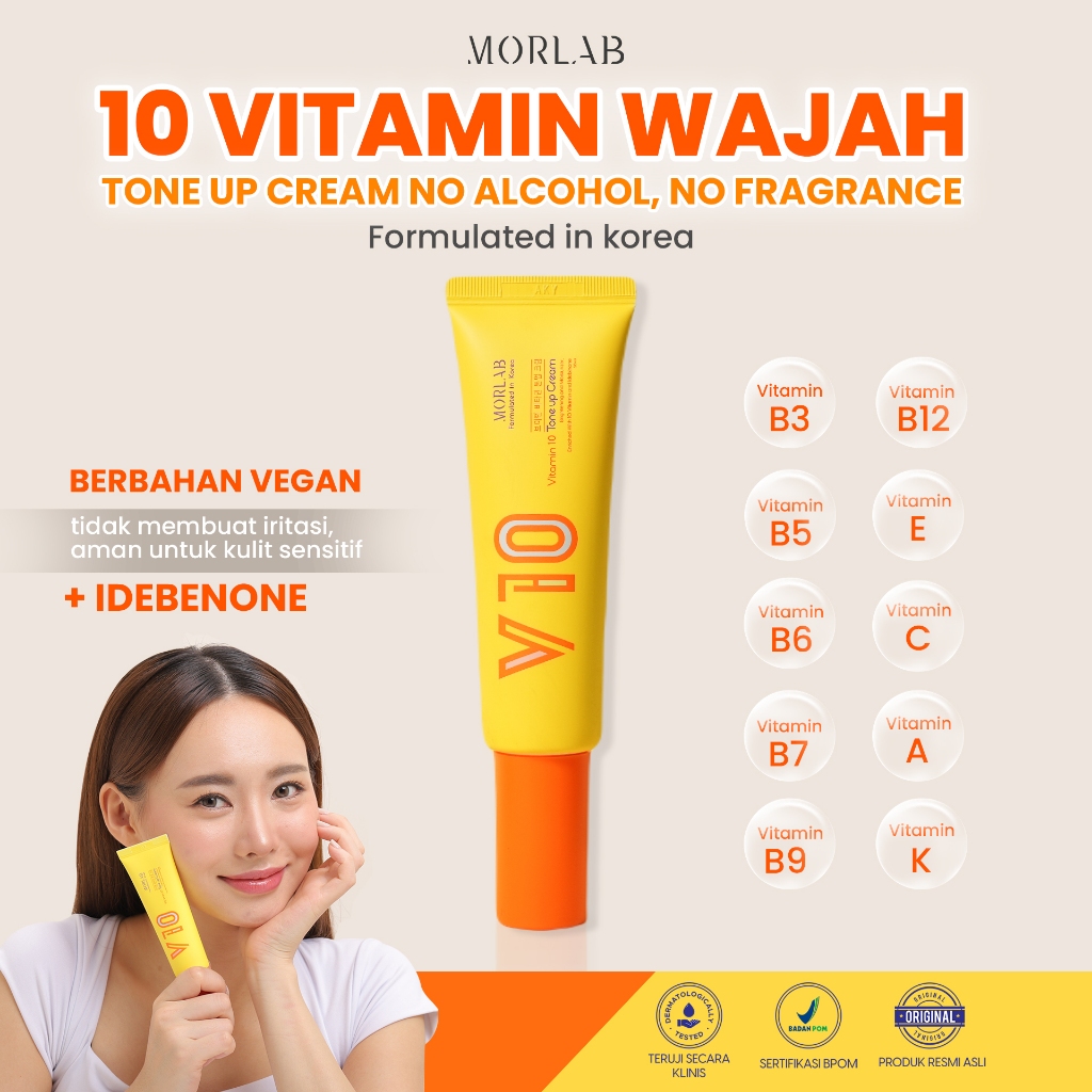 MORLAB - V10 Vitamin Tone Up Cream With Idebenone
