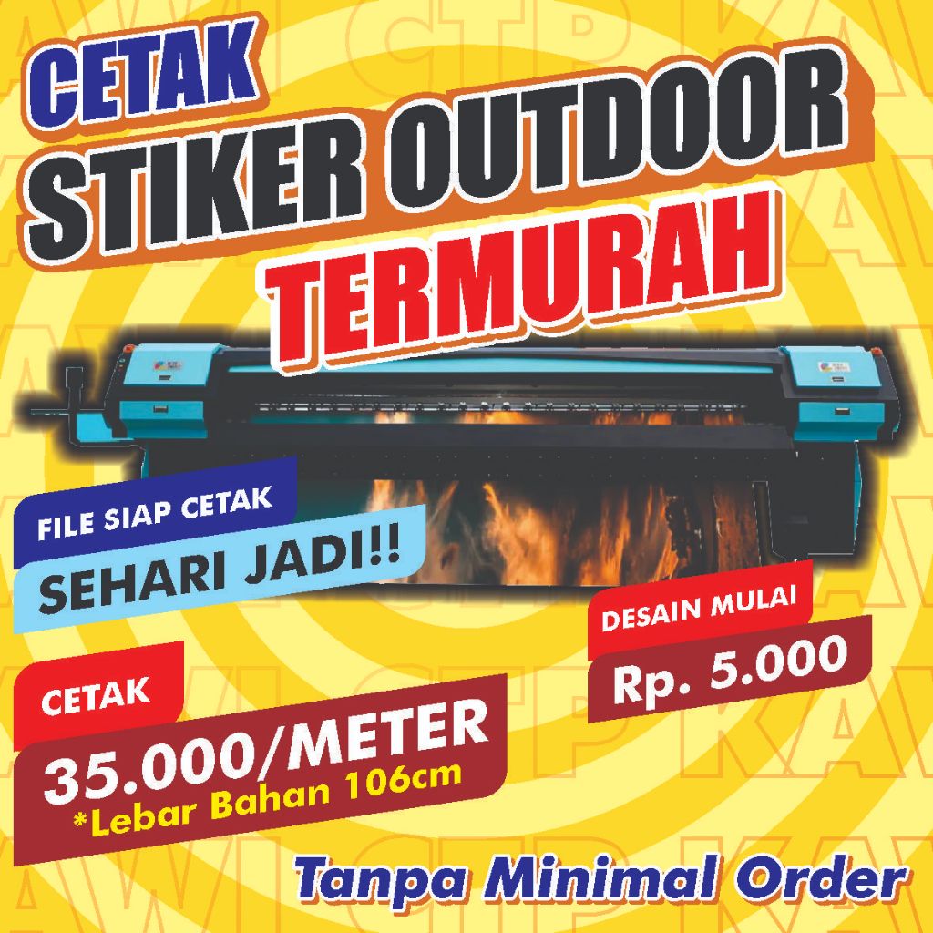 

Cetak Stiker Digital Print Outdoor / Print Stiker Digital Vinyl Camel