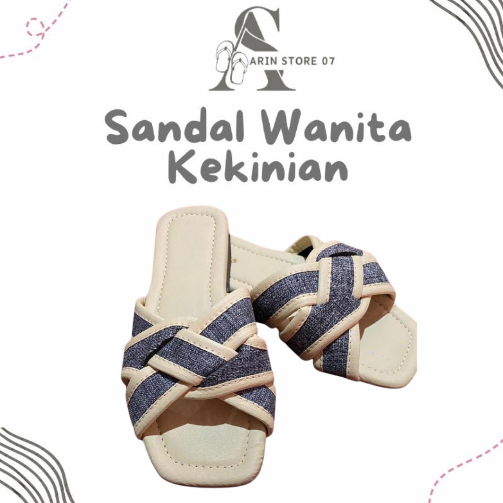 Sandal Wanita Kekinian Teplek Silang