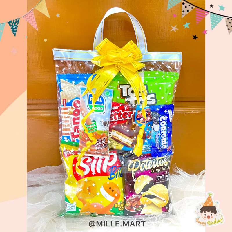 

Paket Ulang Tahun Anak/Bingkisan Ulang Tahun Anak/Souvernir Pesta Ulang Tahun/Hampers Ulang Tahun Anak/Paket Makanan Ringan Anak