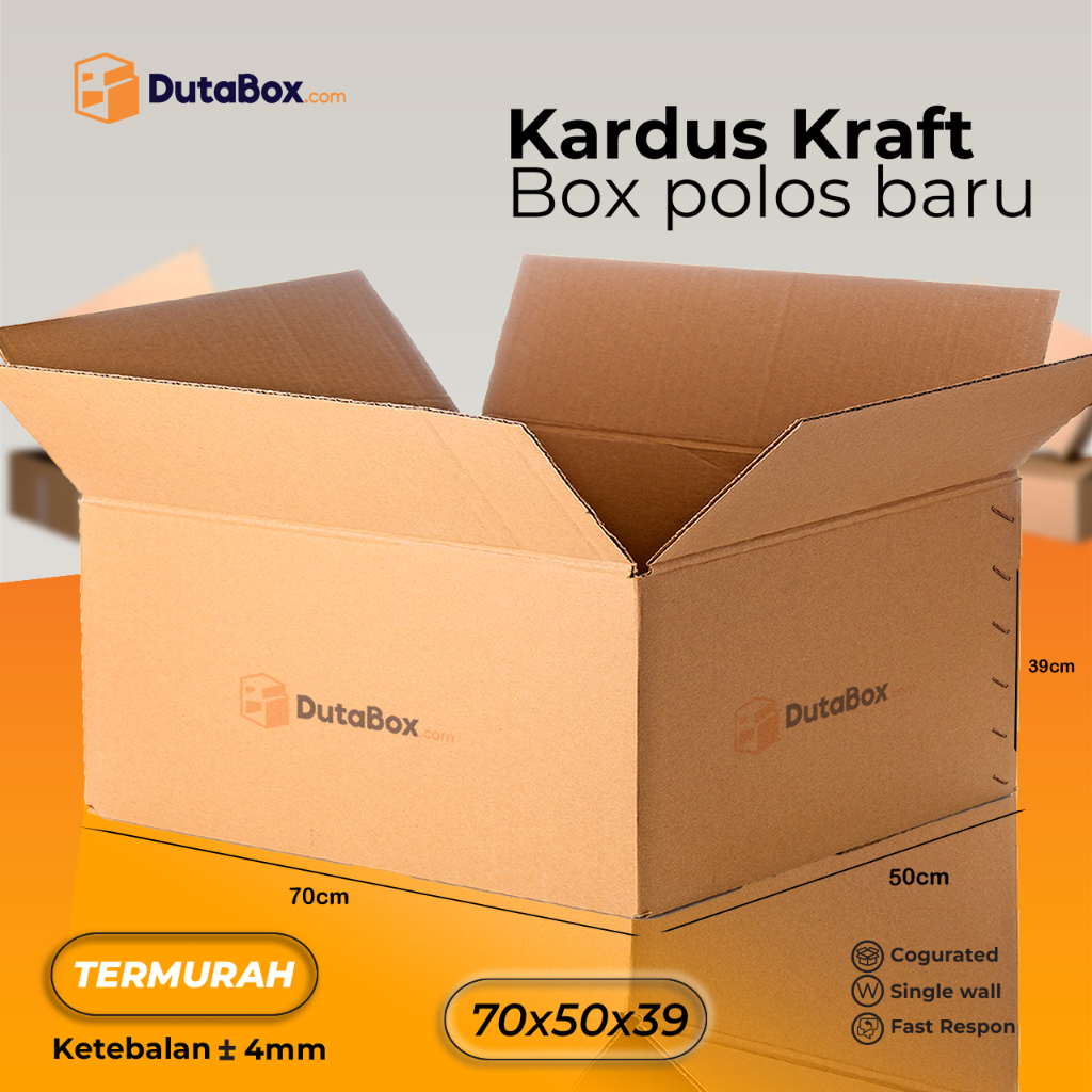 

Kardus Box Baru 70X50X39 ( Single Wall ) Kardus packing