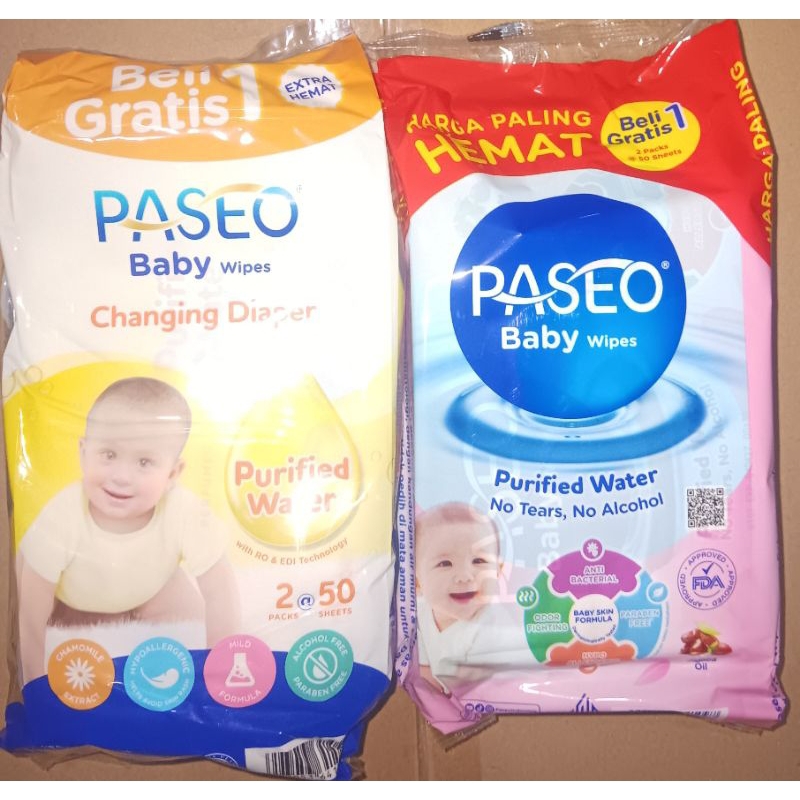 1 Dus 36 Pcs Tisu Basah Paseo 50 Sheets