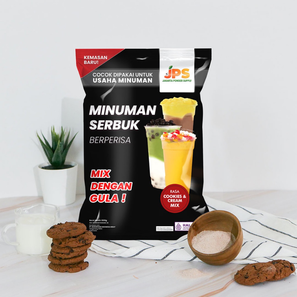 

JPS Mix Cookies & Cream 1 kg Bubuk Minuman Cokelat Dengan Gula / Chocolate Powder / Serbuk Instan Berperisa