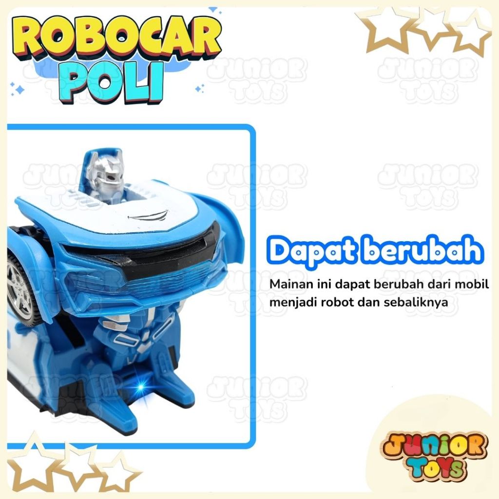RB22 Mainan Anak Mobil Bisa Jadi Robot Poli Transform Car Toys