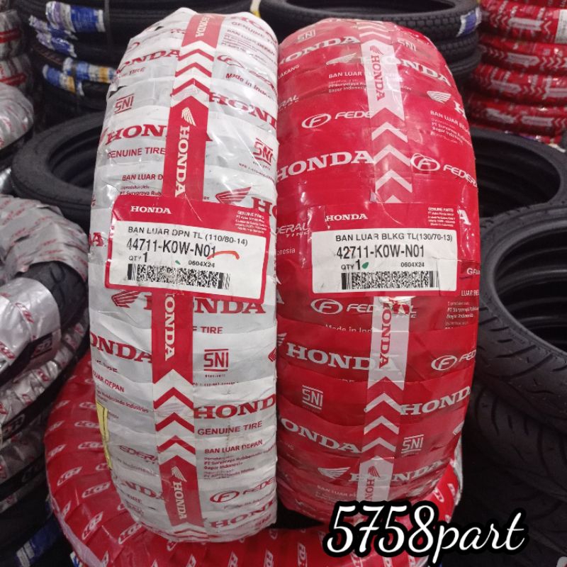 BAN LUAR TUBLES 110/80-14, 130/70-13 ORIGINAL HONDA ADV 150, ADV 160