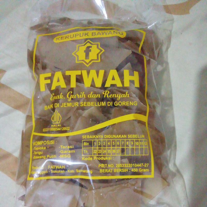 

Kerupuk Fatwah berat 500 gr