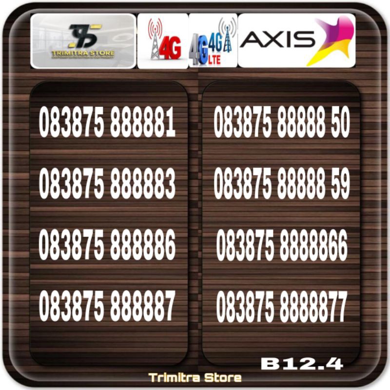 New Stock NOMOR CANTIK AXIS PANCA 4G LTE REGULER KARTU PERDANA CANTIK XL PRABAYAR ISI ULANG