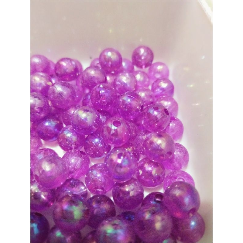 mote AB manik bening pelangi glossy?/manik akrilik/manik glossy warna warni/manik lucu import