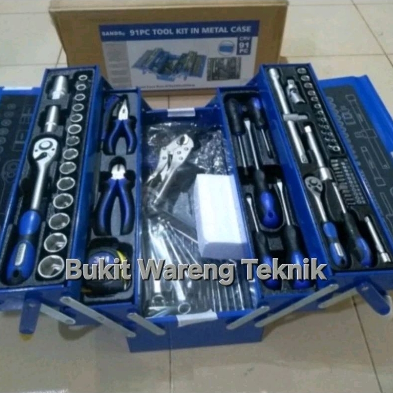 Tool Kit Kunci Shock 91 Pcs Ring Pas Lengkap Tool Kit Box Set 91 Pcs