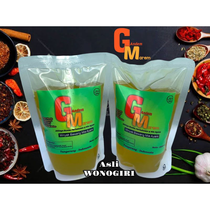 

Minyak Bawang Gandem Marem Minyak Kaldu Mie Ayam Gandem Marem Wonogiri Asli Pedagang berat 500ML