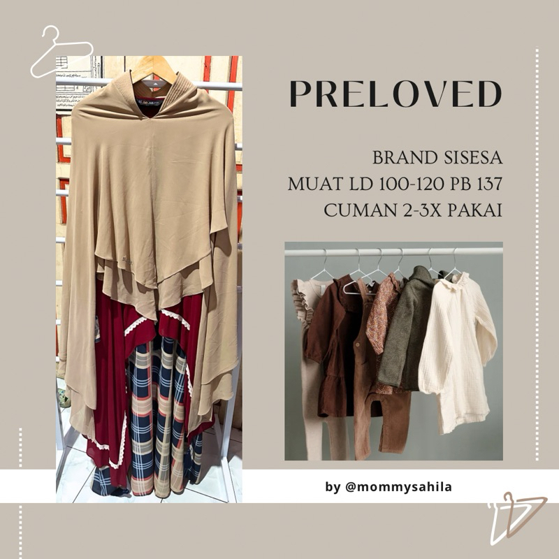 Preloved by Mommysahila - Set Syari Sisesa Mocca Marron