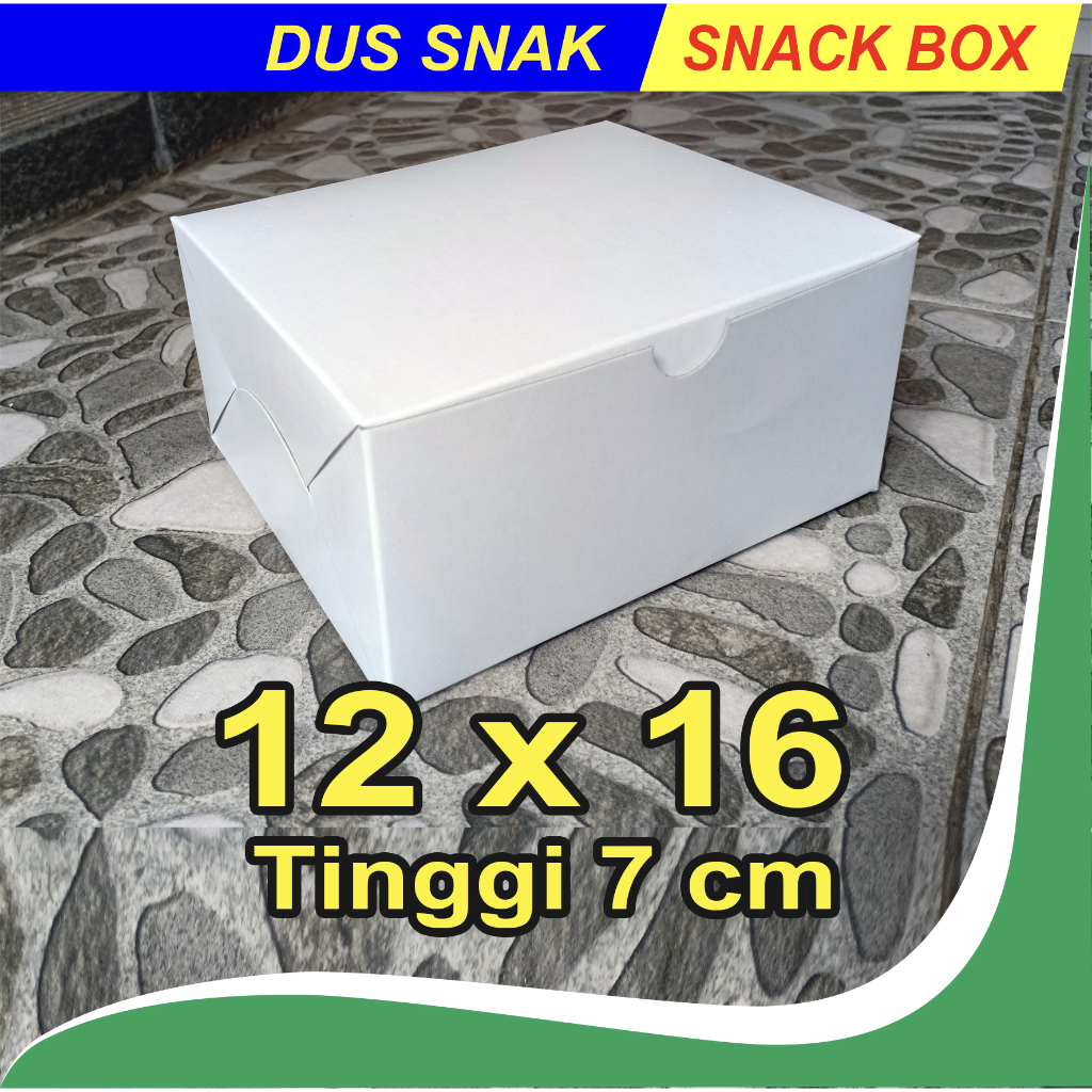 

Dus Snack 12x16x7 / Kotak 12x16x7 / Box 12x16 / Snack Box / Dus Die Cut