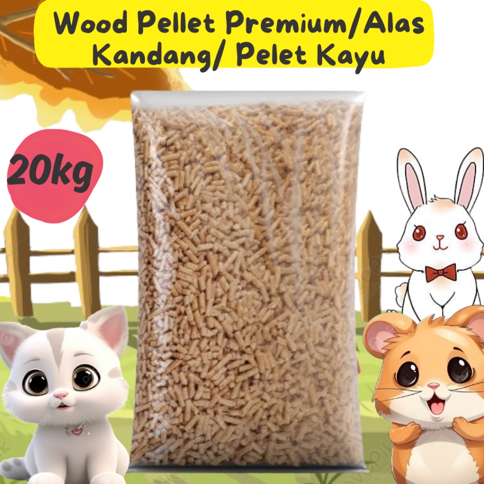 KODE N99N Wood Pellet  Palet Kayu Organik Alas Kandang KucingKelinciHamster 2 KG