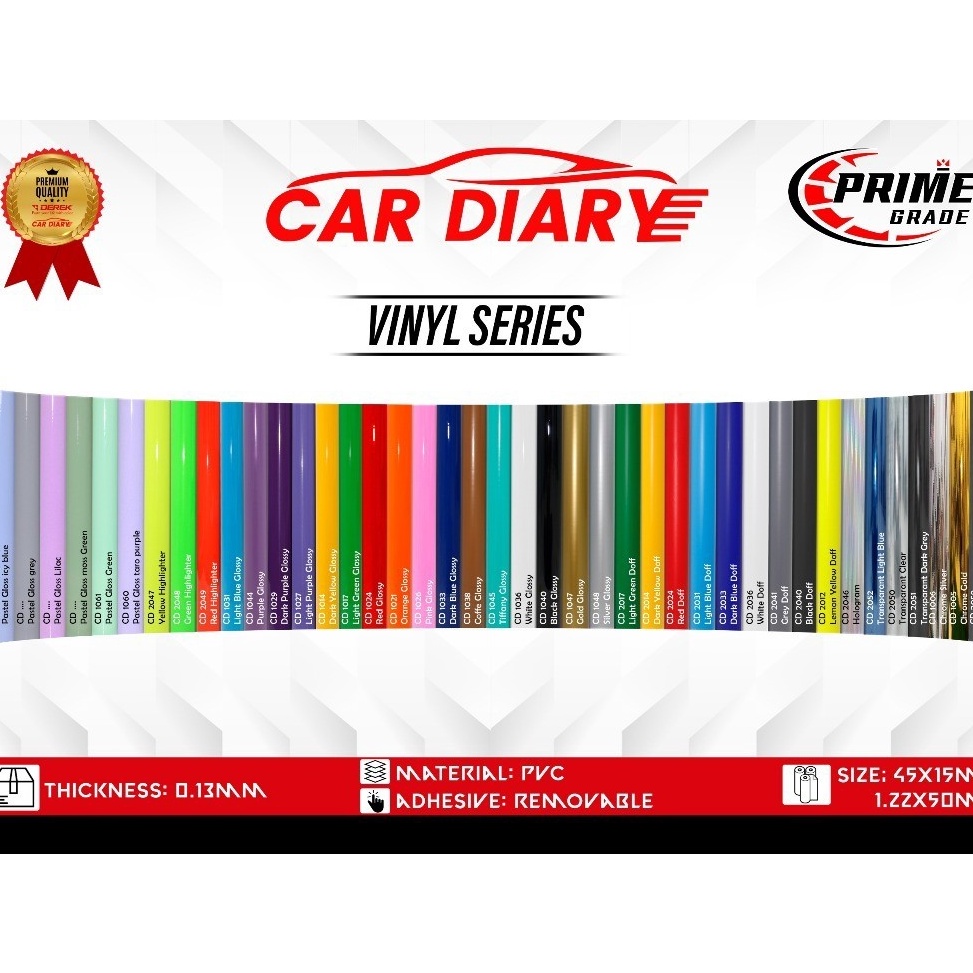 Hot Sell STIKER DEREK VINYL DOFF  VINIL CAR DIARY  STICKER CUTTING MURAH UKURAN L 122 CM X P 5 CM