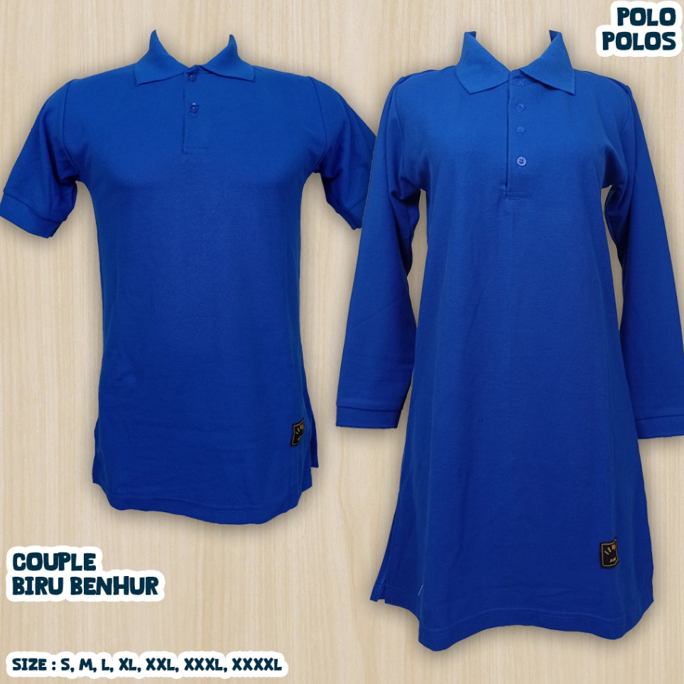 KODE D94J SXXXXL Kaos Polos Couple Polo Cowok Pria Pendek Tunik Cewek Muslimah Merah Kancing Depan B