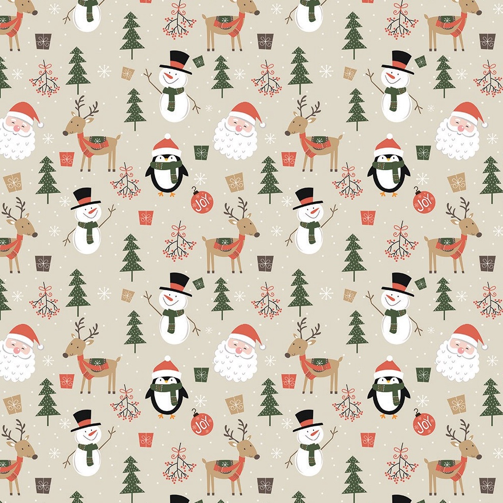 

MURAH MERIAH Kertas Kado Natal Harvest Wrapping Paper Xmas Joyland Grey