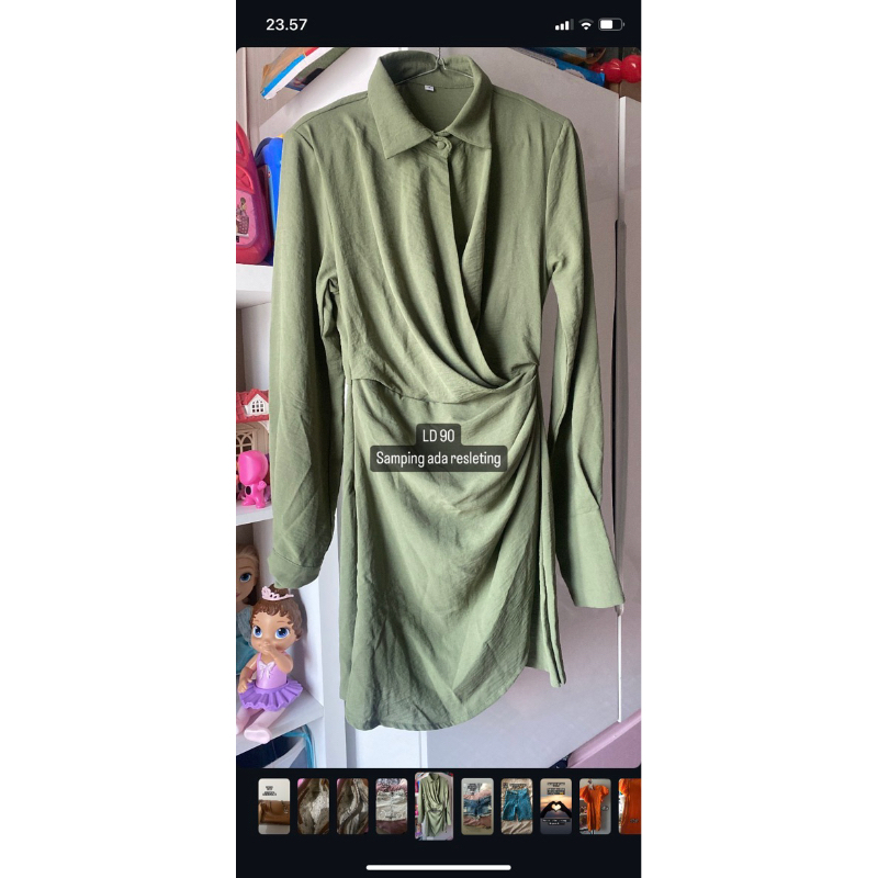 tunik dress sage army