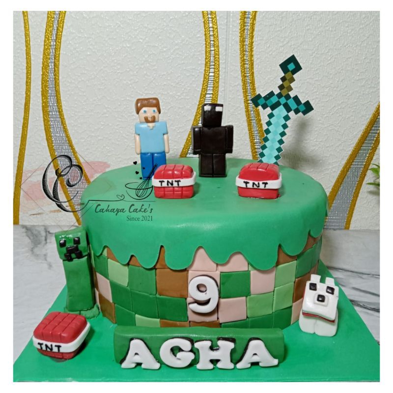 

Kue Ulang tahun Robot / Robot Custom / Min3craft Custom Cake