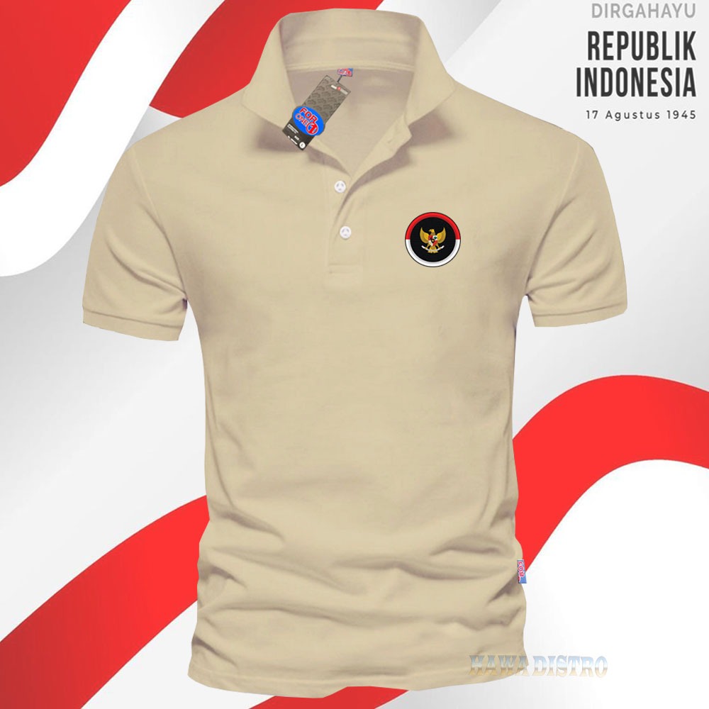 Polo Unisex Distro Polo Logo Garuda Print Bulat02 Polo Print Pria-Wanita Polo Wangki Polo Seragam Vi