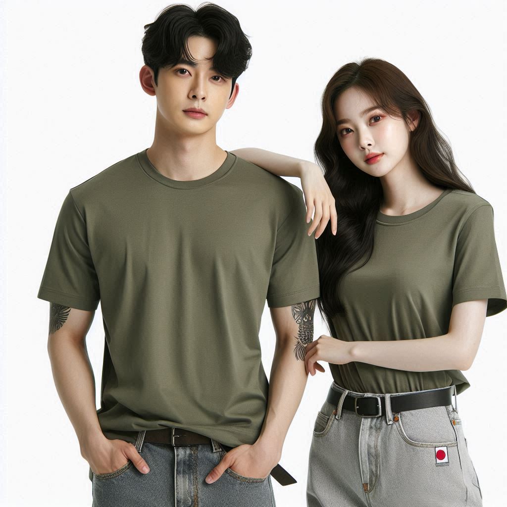 Kaos Polos Hijau Army Kaos Pria dan Wanita