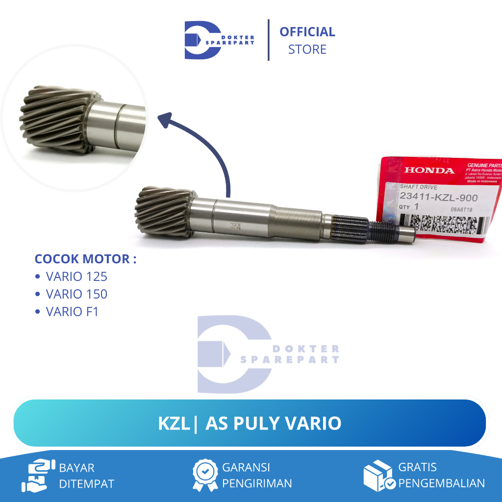 KZL AS PULLY BEAT F1 / SCOOPY F1 / SPACY F1 / VARIO 110 / PULY / PULLEY / PULI / PULLI / BELAKANG