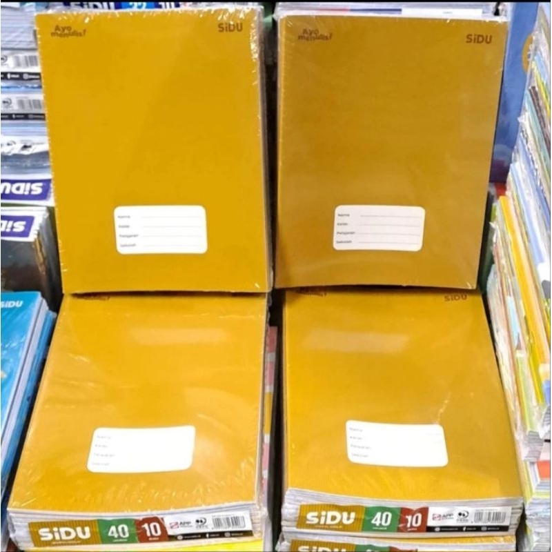 

Buku Tulis Sidu Kraft 40 lembar (1 pack = 10 pcs)