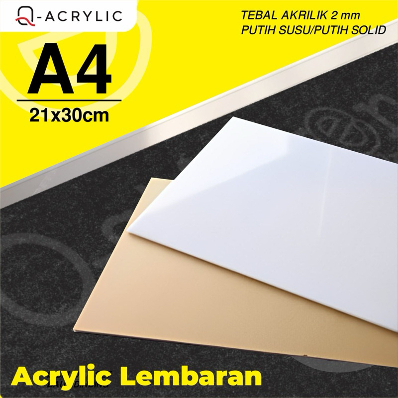 

Akrilik Putih Susu uk. A4 Lembaran 2MM / Acrylic