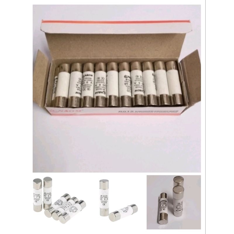 Fuse Link Ceramic 1-32A 10 x 38 500V-100KA Fuse Sekring Keramik 10x38