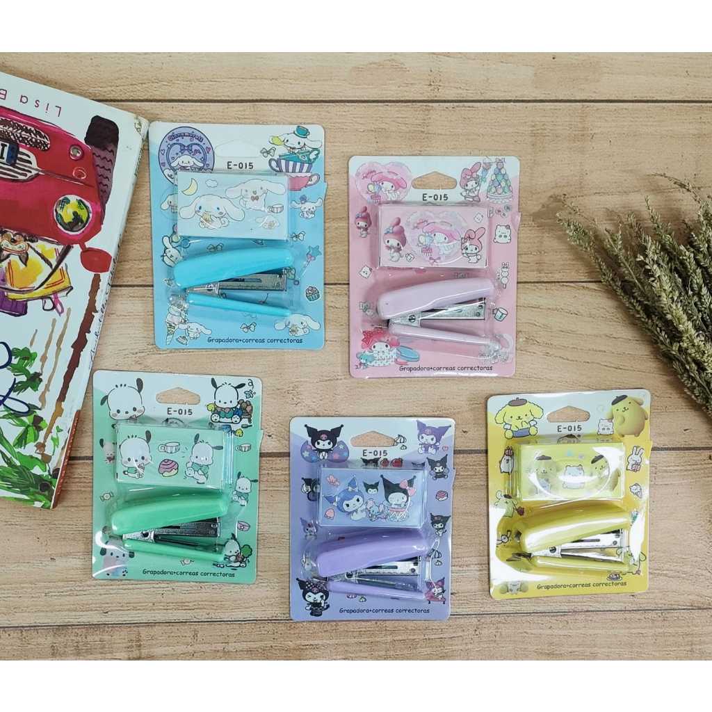 

Set Staples Mini Motif Sanrio - Staples 2 In 1 Perlengkapan Kantor