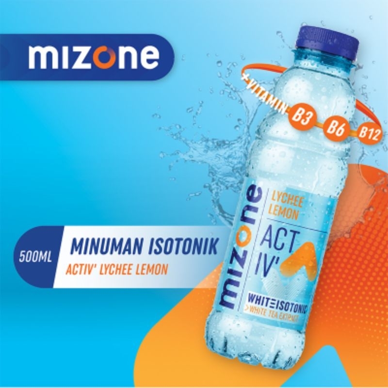 

Mizone minuman isotonik 500ml x 12 botol pet, kemasan dus