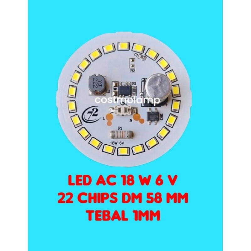 Mesin lampu led 18 watt AC