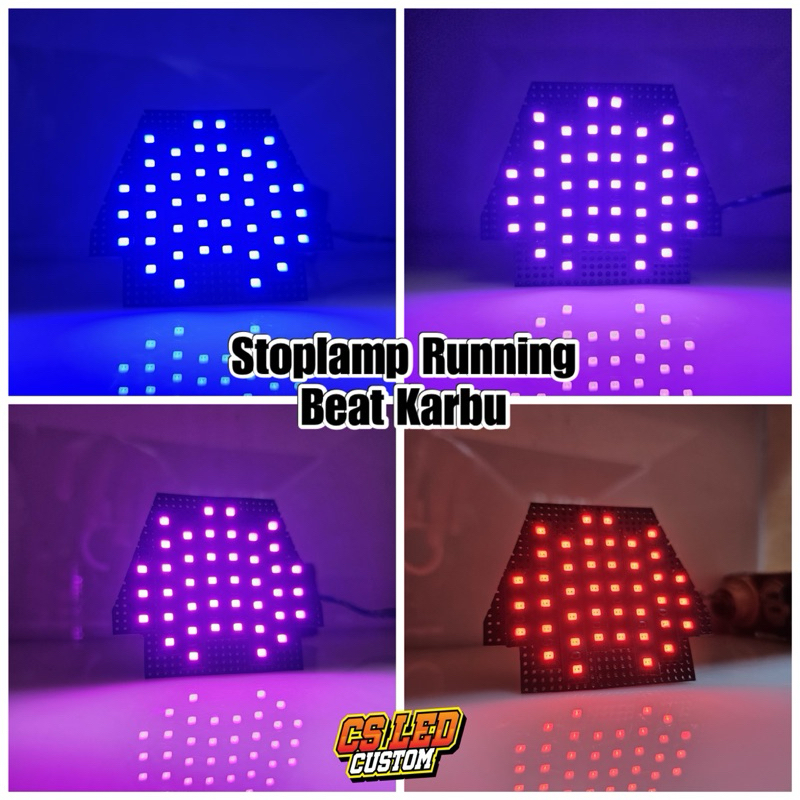 Stoplamp Running Beat Karbu / Beat lama/ Beat karbu lama 2008-2012 11 mode wajib dc led strip kotak