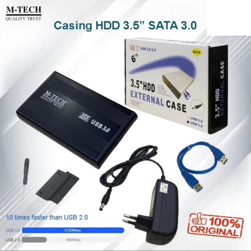 KESING HARDISK EXTERNAL 3.5"/2.5" USB 3.0/2.0 + ADAPTER